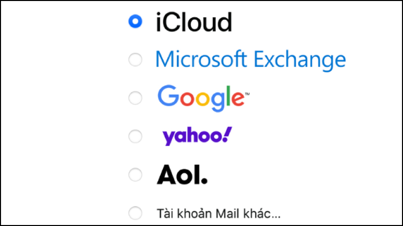 Thử tìm lại tài khoản iCloud bằng email khác